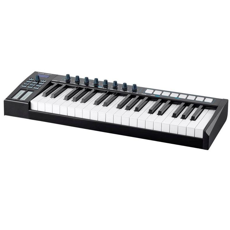 Monoprice SRK37 37-Key USB MIDI Keyboard Controller with 8 Velocity-Sensitive RGB Pads and 8 Assignable Knobs, 5 MMC Buttons - Stage Right Series