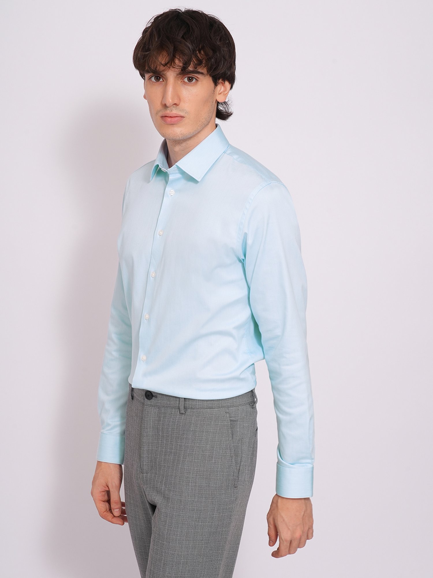 Selected Homme Blue Organic Cotton Slim Shirt