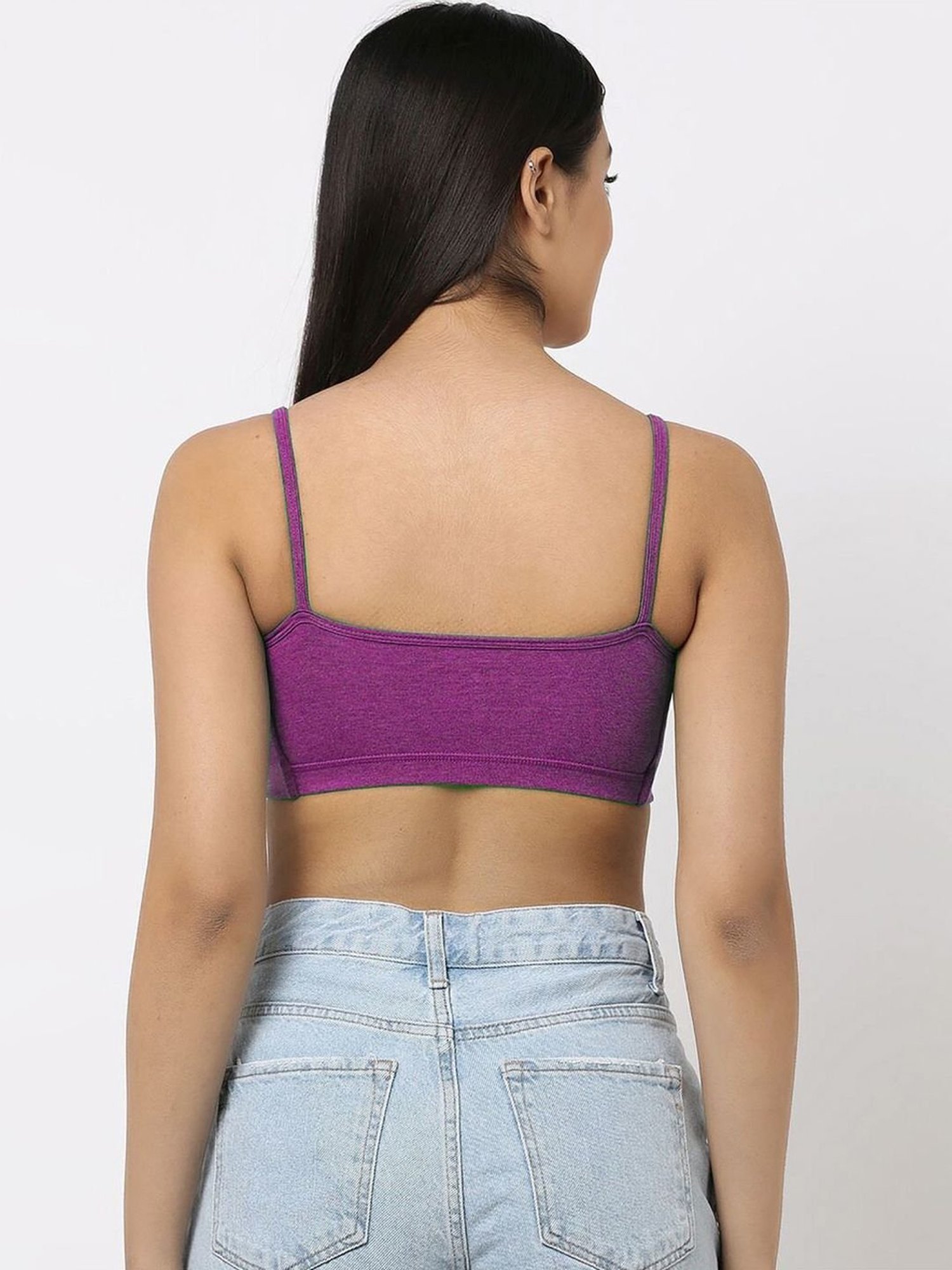 Tweens Peach & Green Non Padded Bra (Pack Of 2)