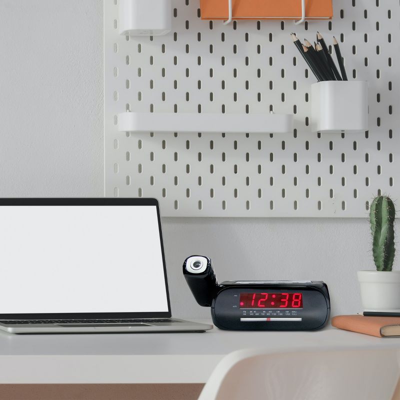 Supersonic SC-371 Digital Projection Alarm Clock with AM/FM Radio