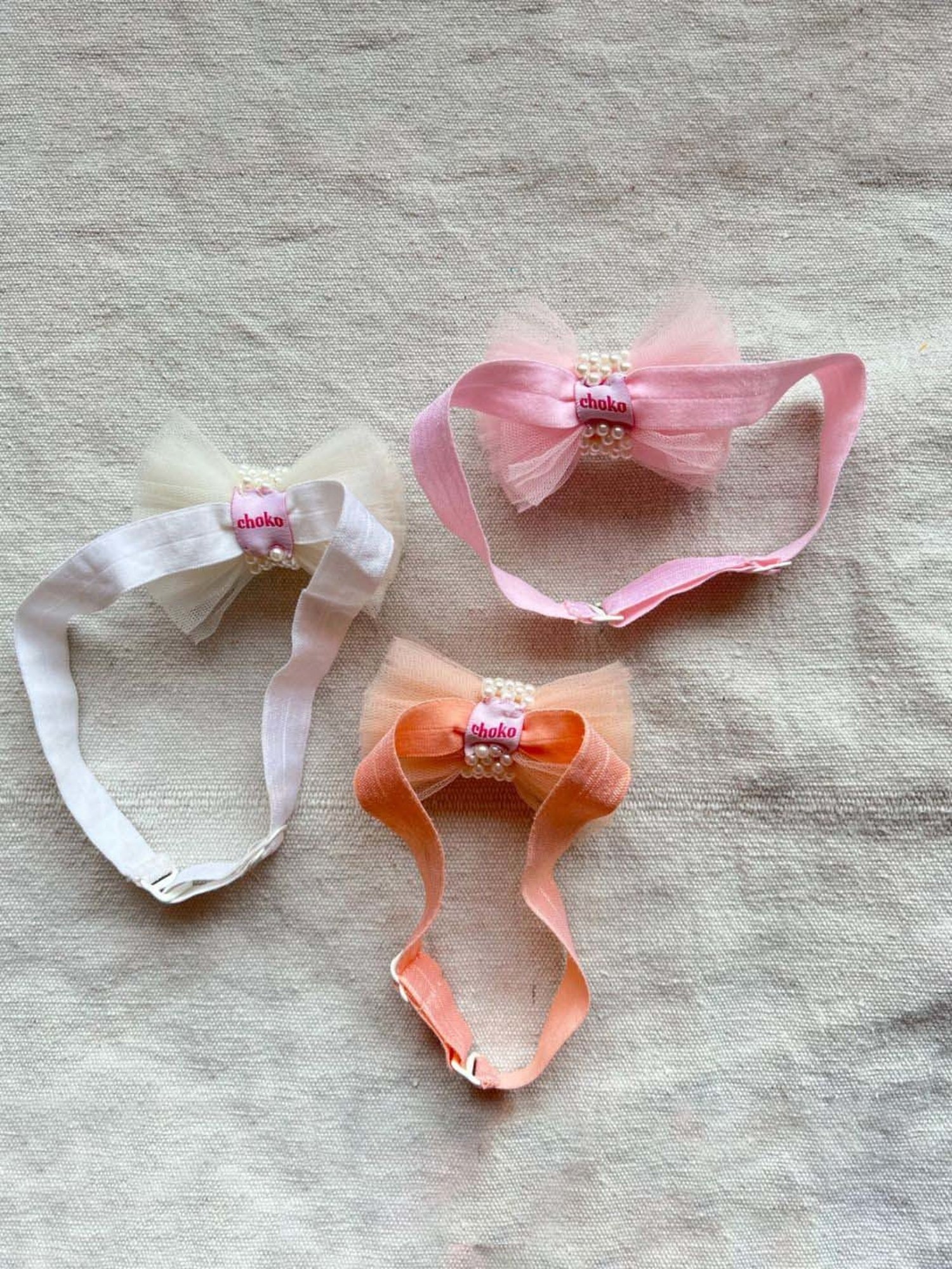 Choko Multicolour Embellished Hair Band for Kids - Pack of 3