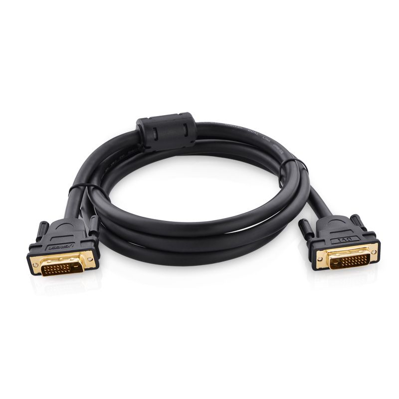 Ugreen (9.84ft/3m)DVI Extension cable,  DVI-D 24+1 Dual Link Male to Male Digital Video Cable Gold Plated with Ferrite Core Support 2560x1600 for Gaming, DVD, Laptop, HDTV and Projector 11607