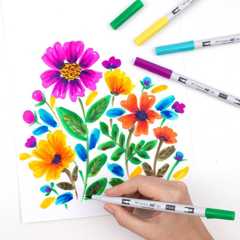 12ct ABT PRO Dual-Tip Alcohol Based Art Markers Basic Palette - Tombow