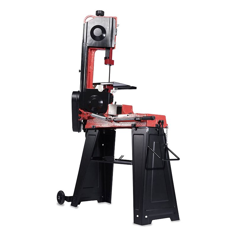 General International BS5205 4.5 Inch Metal Cutting Bandsaw with Cast Iron Vise and 3 Cutting Speeds for Ferrous and Nonferrous Metals, Red