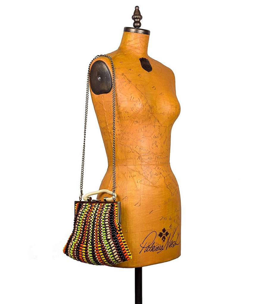 Patricia Nash Multi Colored Bead Collection Almarza Beaded Clutch