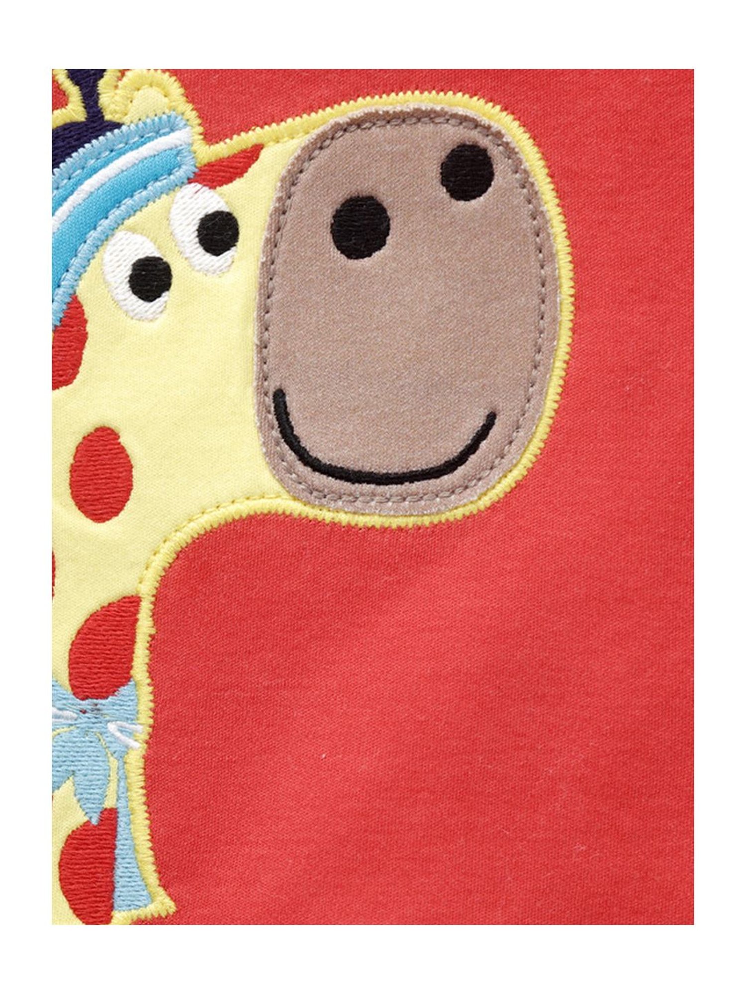 Pranava Kids Red Cotton Patch Work Polo T-Shirt