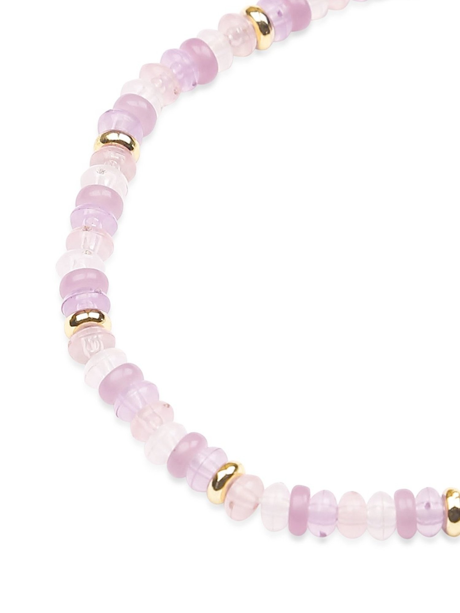 Accessorize London Pink Facet Bead Clasp Bracelet