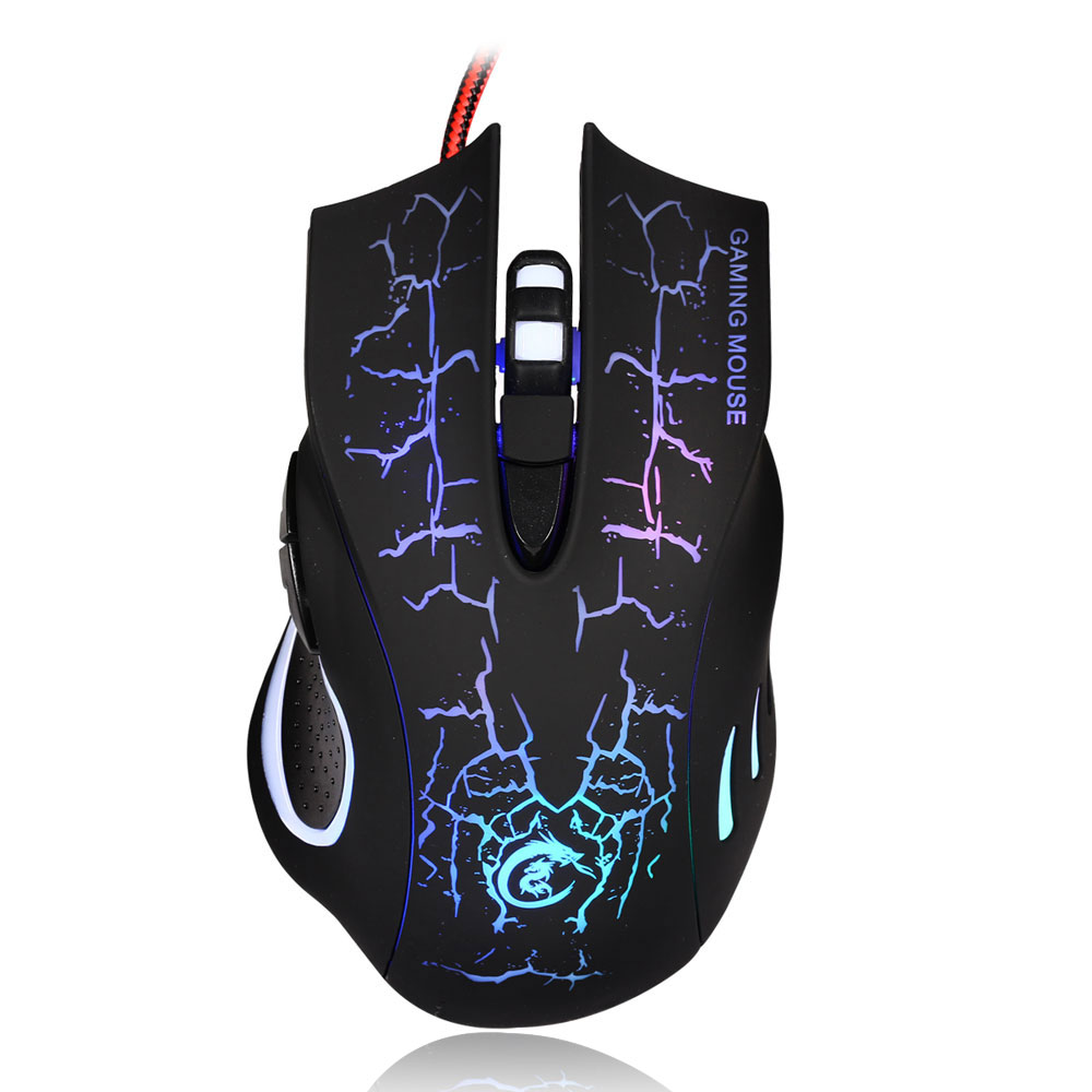 Wired Gaming Mouse Rechargeable USB PC Gaming Mouse RGB Backlit Mouse Ergonomic Optical Mice W/Honeycomb Shell for PC Computer Laptop 7200DPI