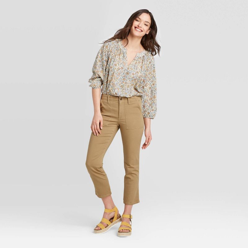 Sail Blue Wide Leg Pocketed High Waist Jeans