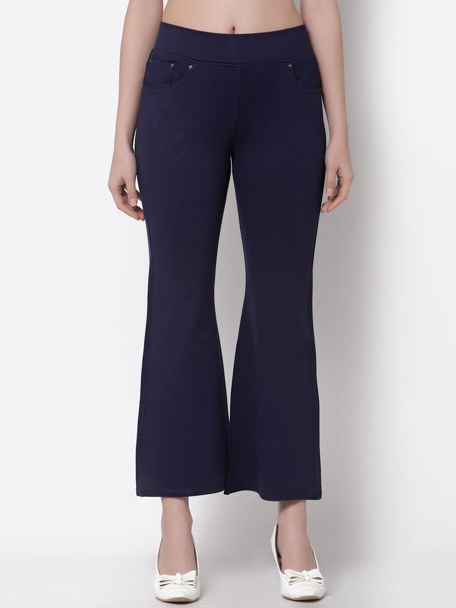 Westwood Navy Bootcut Trousers