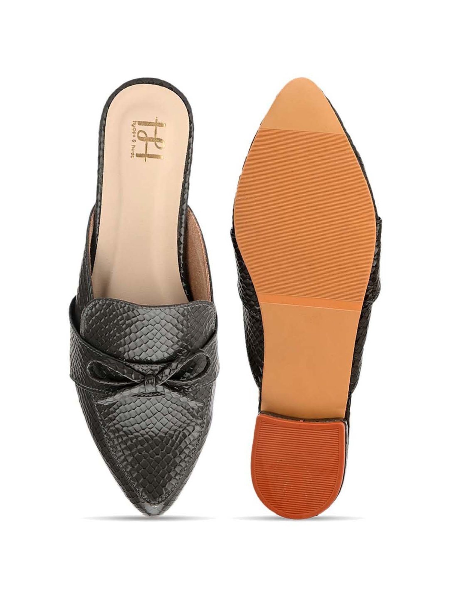 Hydes N Hues Women's Black Mule Shoes