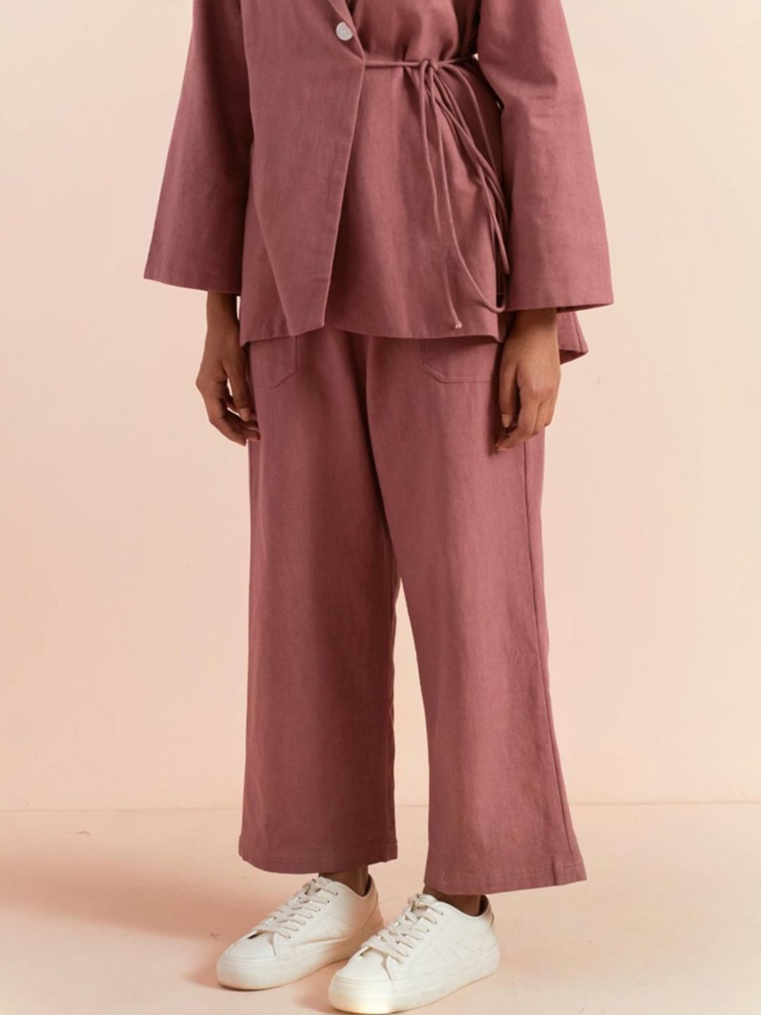 Priya Chaudhary Pink Yasha Twill Cotton Pant