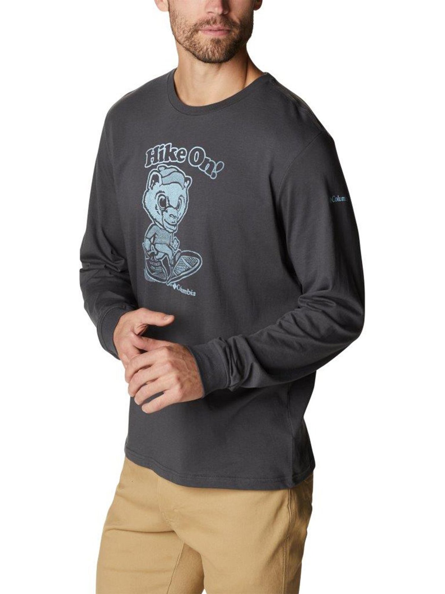 Columbia Men Black Apres Lifestyle Graphic Long Sleeve T-Shirt