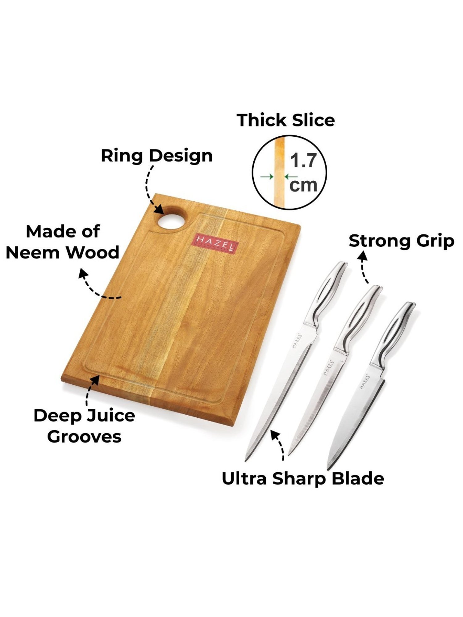 The Indus Valley Brown 6 Piece Wooden Cooking Tool Set