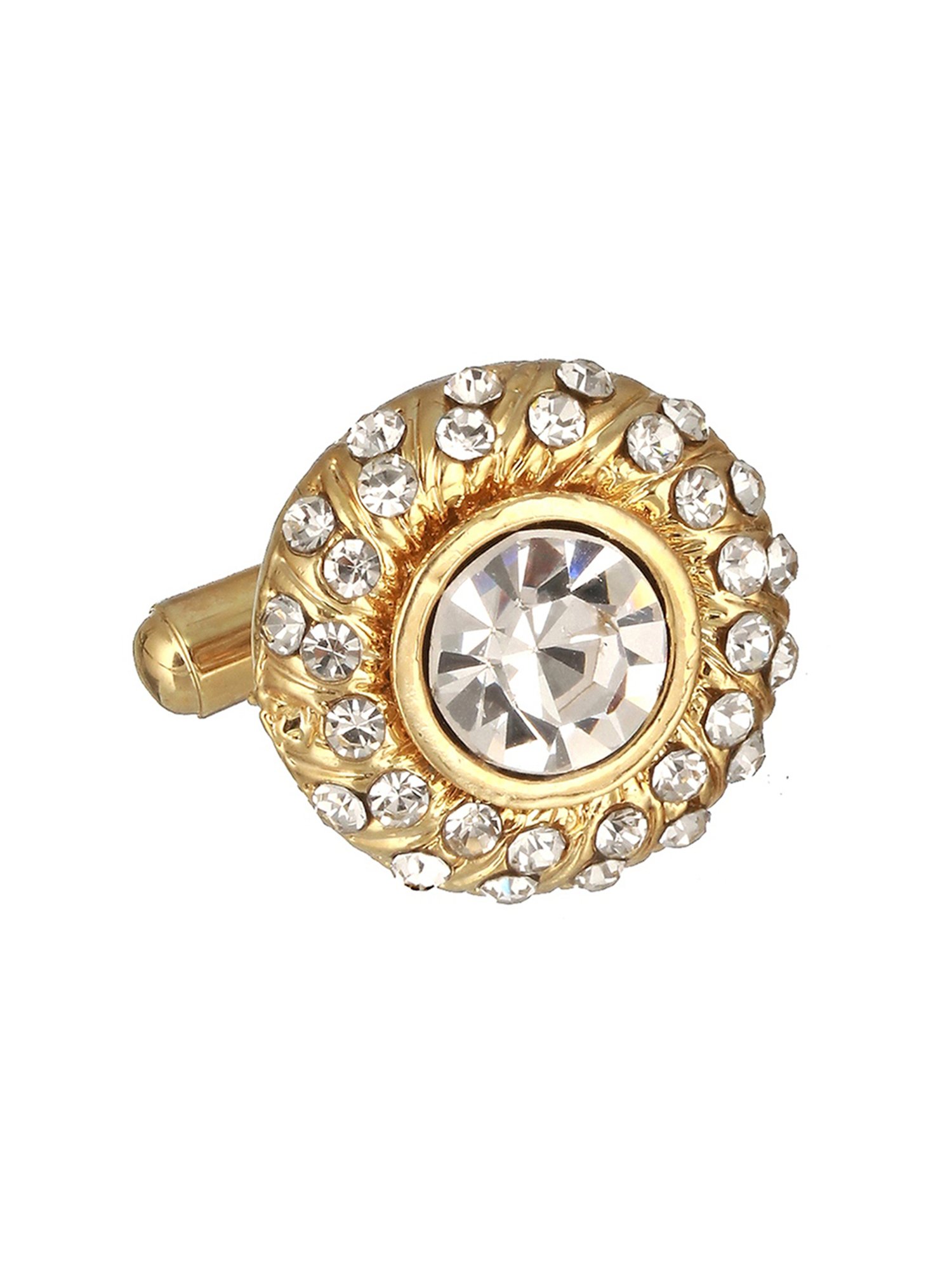 Bold by Priyaasi Halo Circle Golden Cufflinks for Men