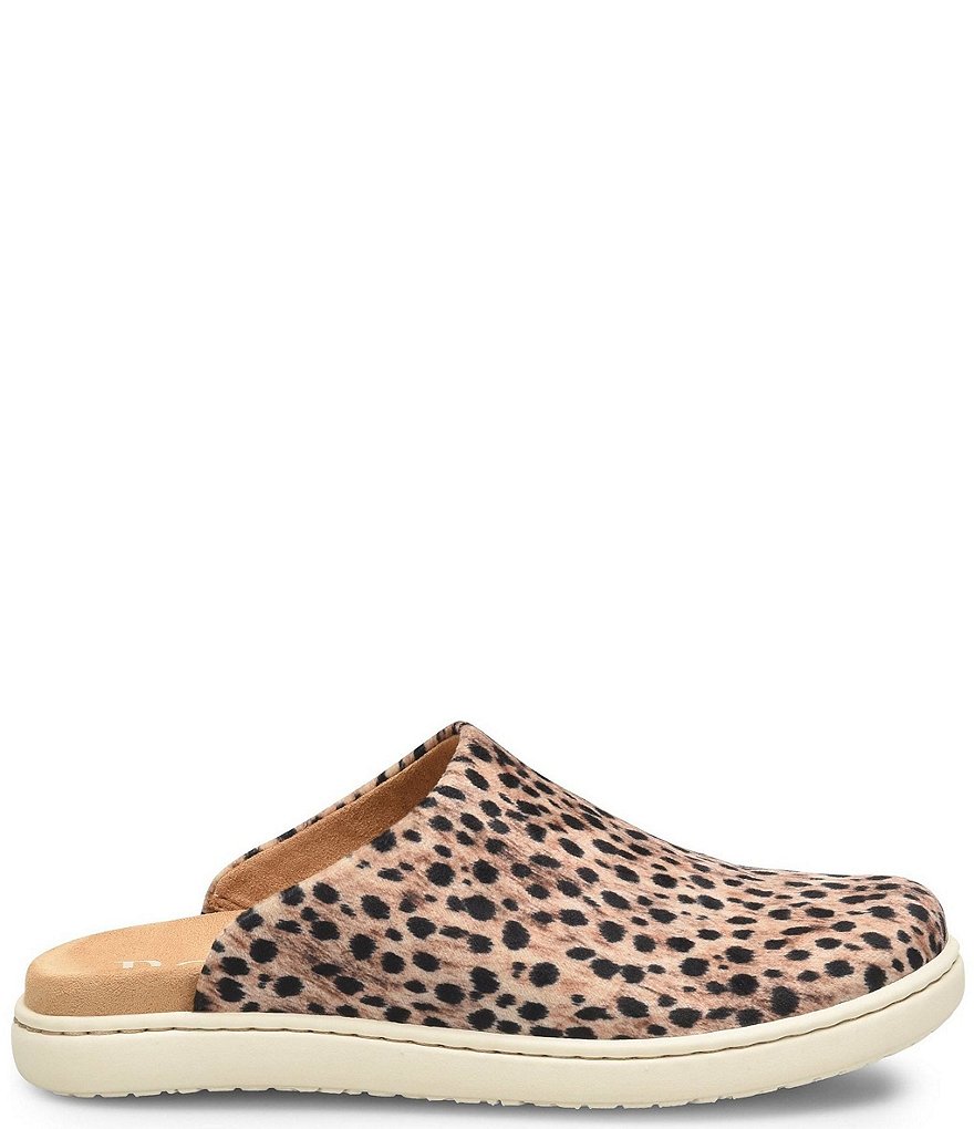 Born Zen Cheetah Print Fabric Mule Slides