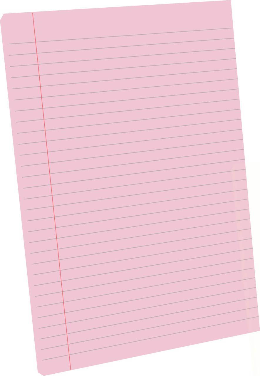 A4 Special Education Refill Pad Pink Tinted Paper 100 Pages (50 Leaf) 8mm Ruled & Margin. (Pack of 6)