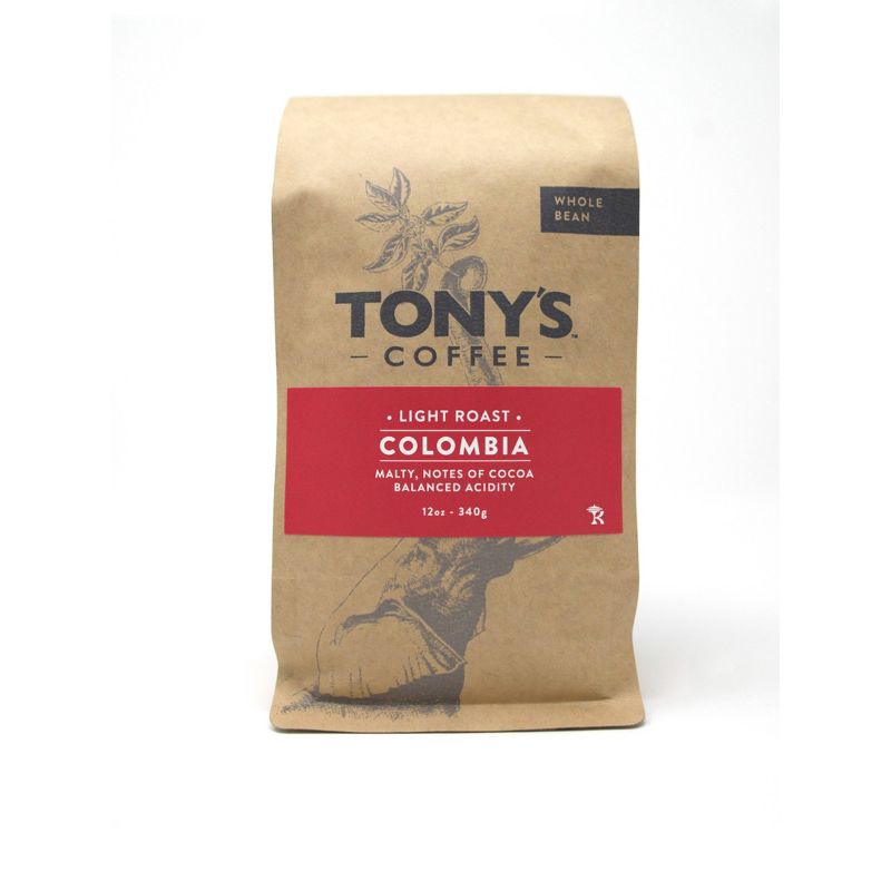 Tony's Coffee Colombia Supremo Medium Roast Whole Bean Coffee - 12oz