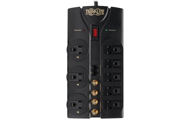 Tripp Lite Surge Protector Power Strip 120V 8 Outlet RJ11 Coax 10' Cord 3240 Joule - Receptacles: 8 x NEMA 5-15R - 3240J
