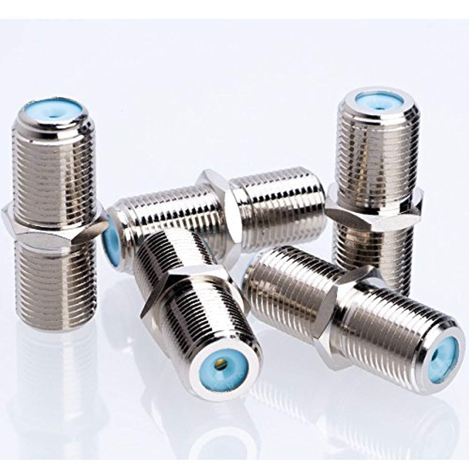 3 ghz f81 f female to female coupler f-type adapter connector (10/20/30/50/100 pack) (100)