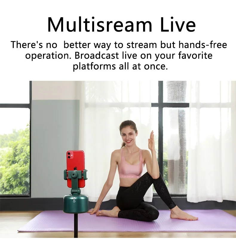 Apai Genie II 360 Degree Rotation Selfie stick Mount mobile holder accessories holder Auto Smart Shooting Intelligent Objet & Face Tracking Gimbal Holder