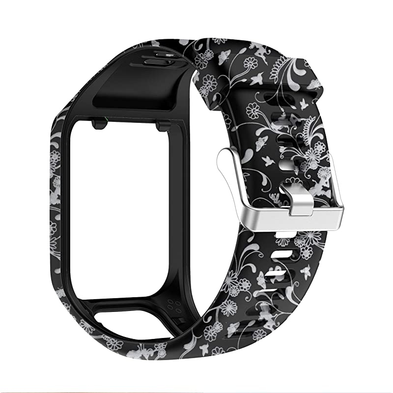 Bands for Tomtom Runner 23 StrapCompatible with Spark 3Golfer2AdventurerRubber Replacement Band for Screen ProtectorGPS Smart Watch AccessoriesElven