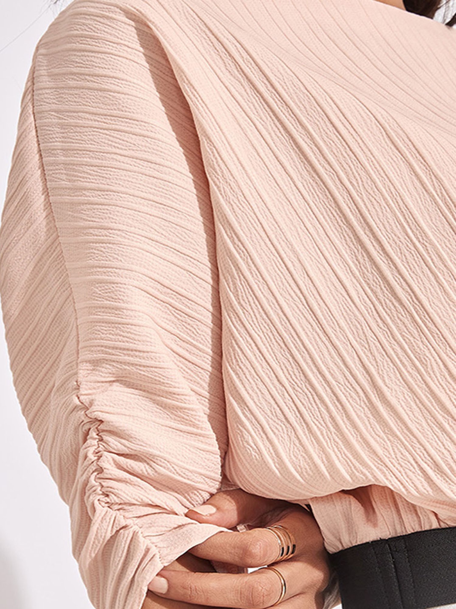 The Label Life Light Pink Regular Fit Top