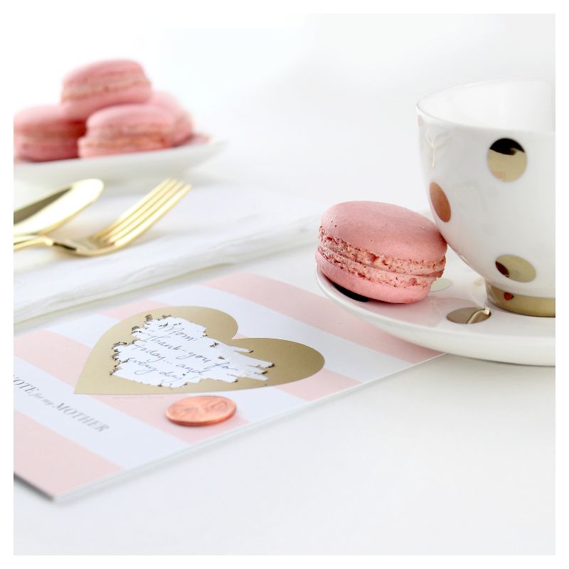 3ct Heart Shaped Family Scratch-off Greeting Cards