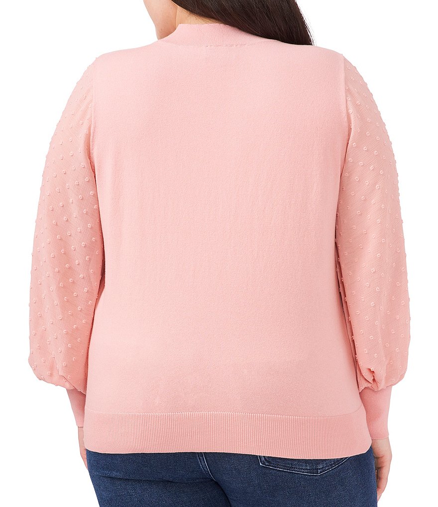 Ruby Rd. Plus Size Ombre Striped 3/4 Sleeve Button Front Long Cardigan