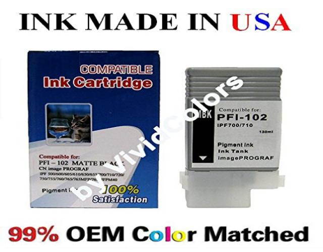 Compatible pfi-102 matte black ink cartridge for ipf510