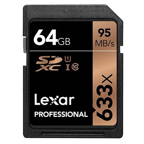 Lexar 64GB Professional Class 10 UHS-I U1 633x SDXC Memory Card #LSD64GCB1NL633