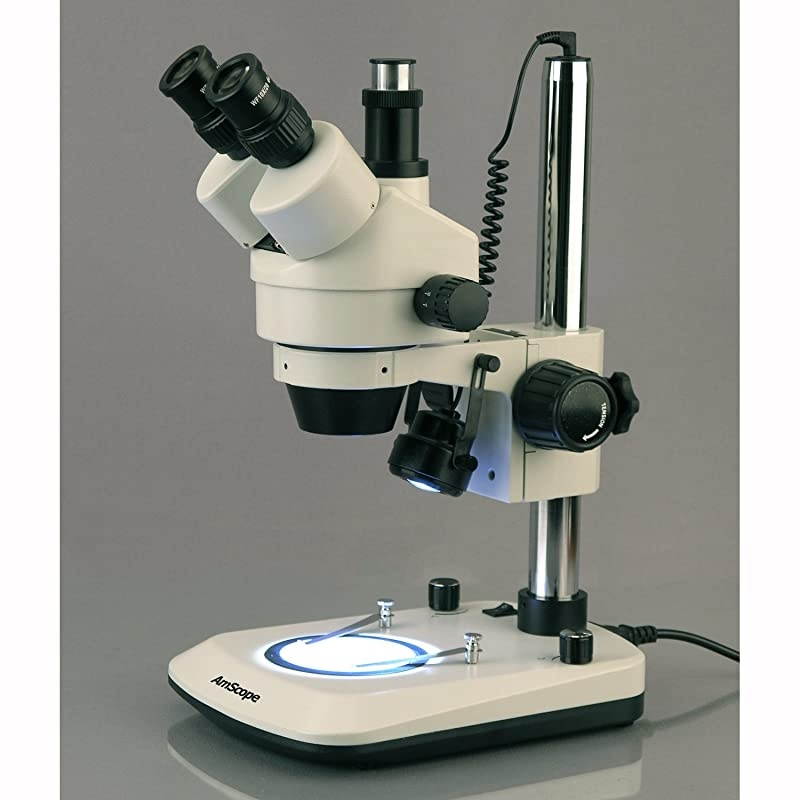 7X-45X Dual Lit 6W LED Trinocular Stereo Zoom Microscope (SMDG-2T-6WB)