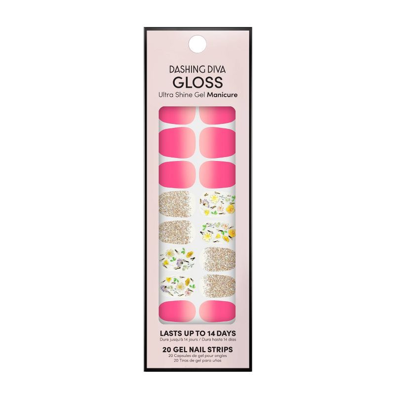 Dashing Diva Gloss Palette Nail Art Kit - Floral Ambition Mini - 20pc