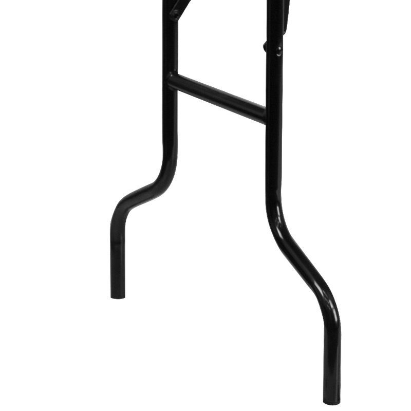 Emma and Oliver 6-Foot Rectangular Wood Folding Banquet Table with Clear Coated Finished Top