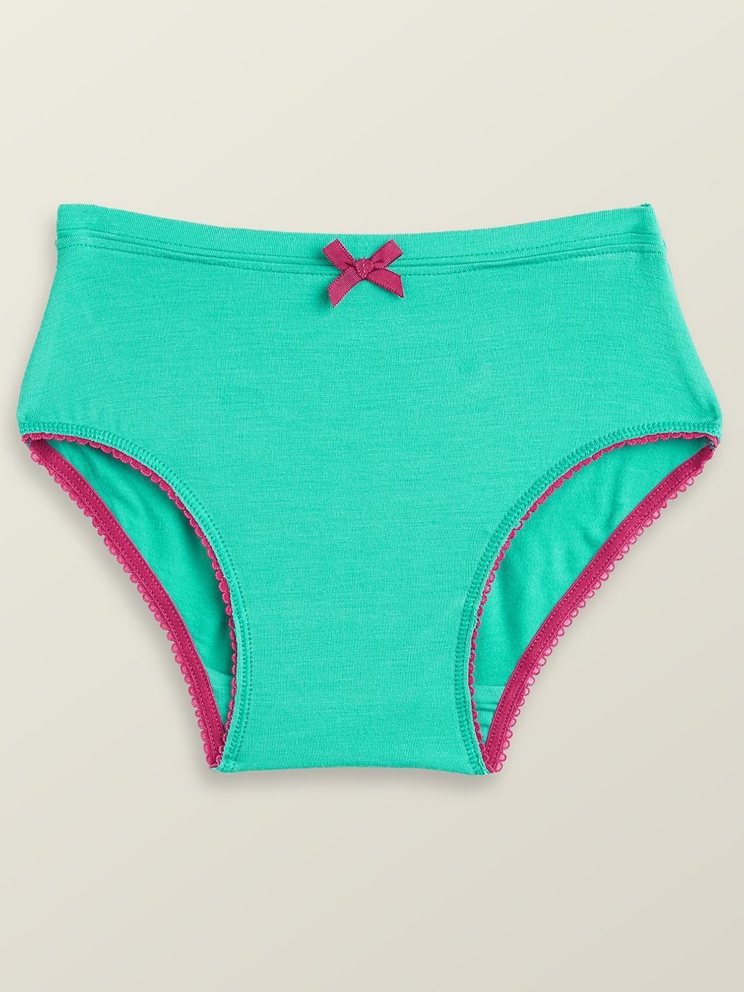 XY Life Kids Green & Peach Relaxed Fit Panties (Pack of 2)