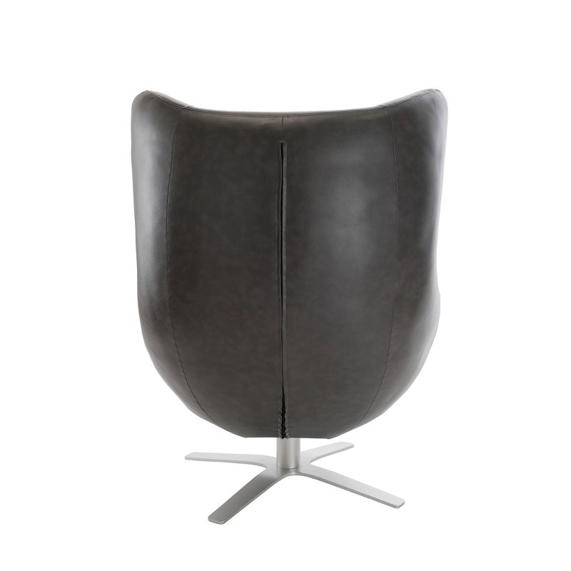 Osbourne Chair and Ottoman Set Dark Gray - Finch