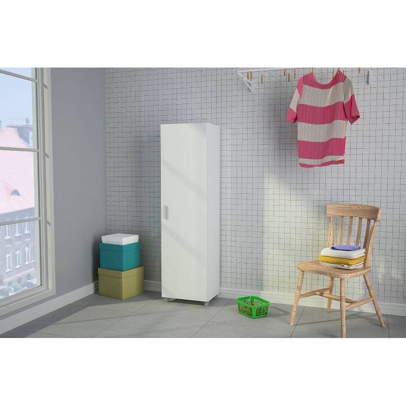 58.89" Beverly 4 Shelf Storage Cabinet White - Chique