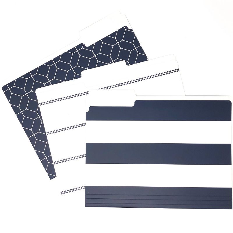 9ct File Folders Navy Assorted Patterns - Kahootie Co