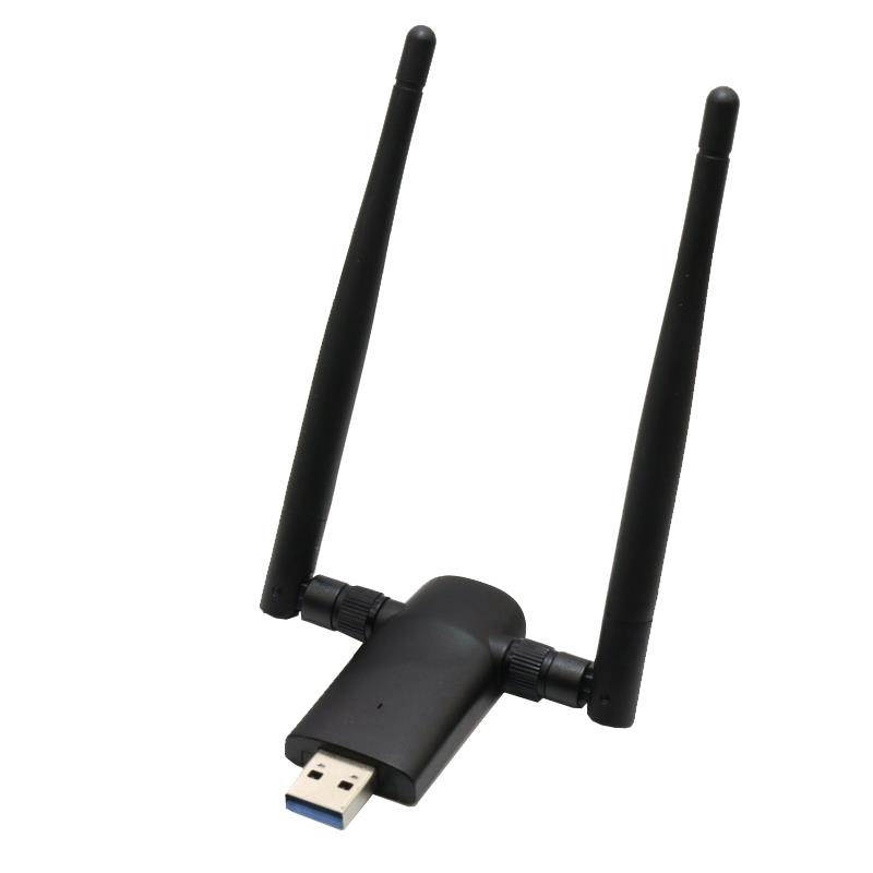 Wireless USB WiFi adapter  802.11AC 1200Mbps dual 5Dbi antenna 5G/2.4G WiFi USB for desktop laptop MAC windows 10/8/8.1/7/vista/XP/MAC 10.6/10.13 wifi USB computer network adapter