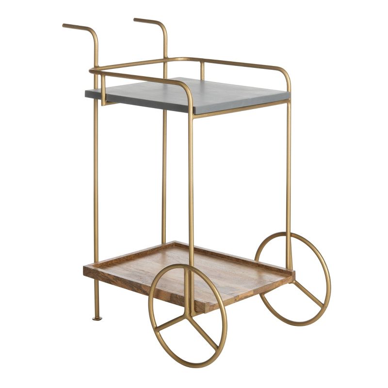 Harper 2 Tier Bar Cart Natural - Safavieh