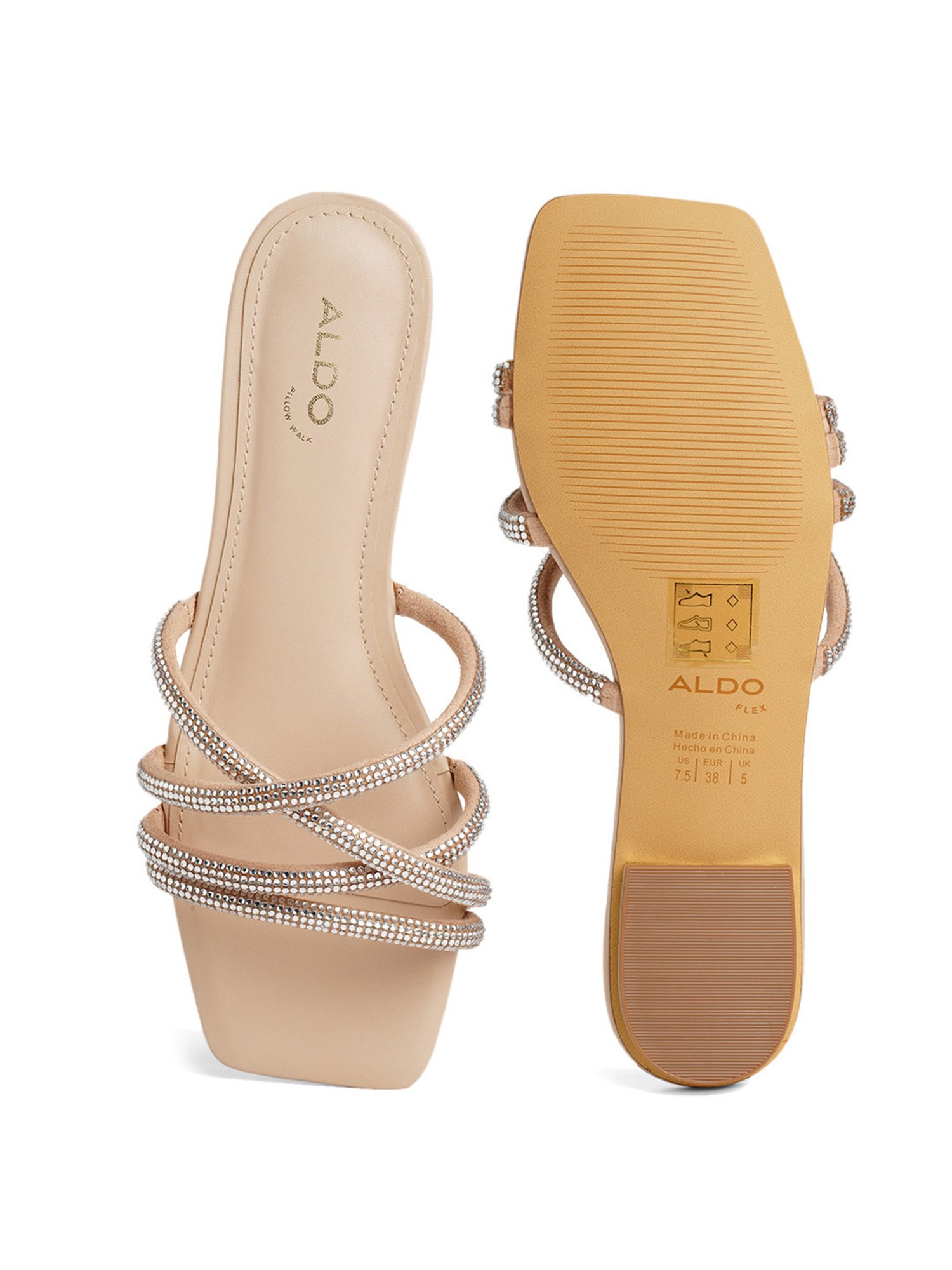 Aldo Women's Beige Casual Sandals