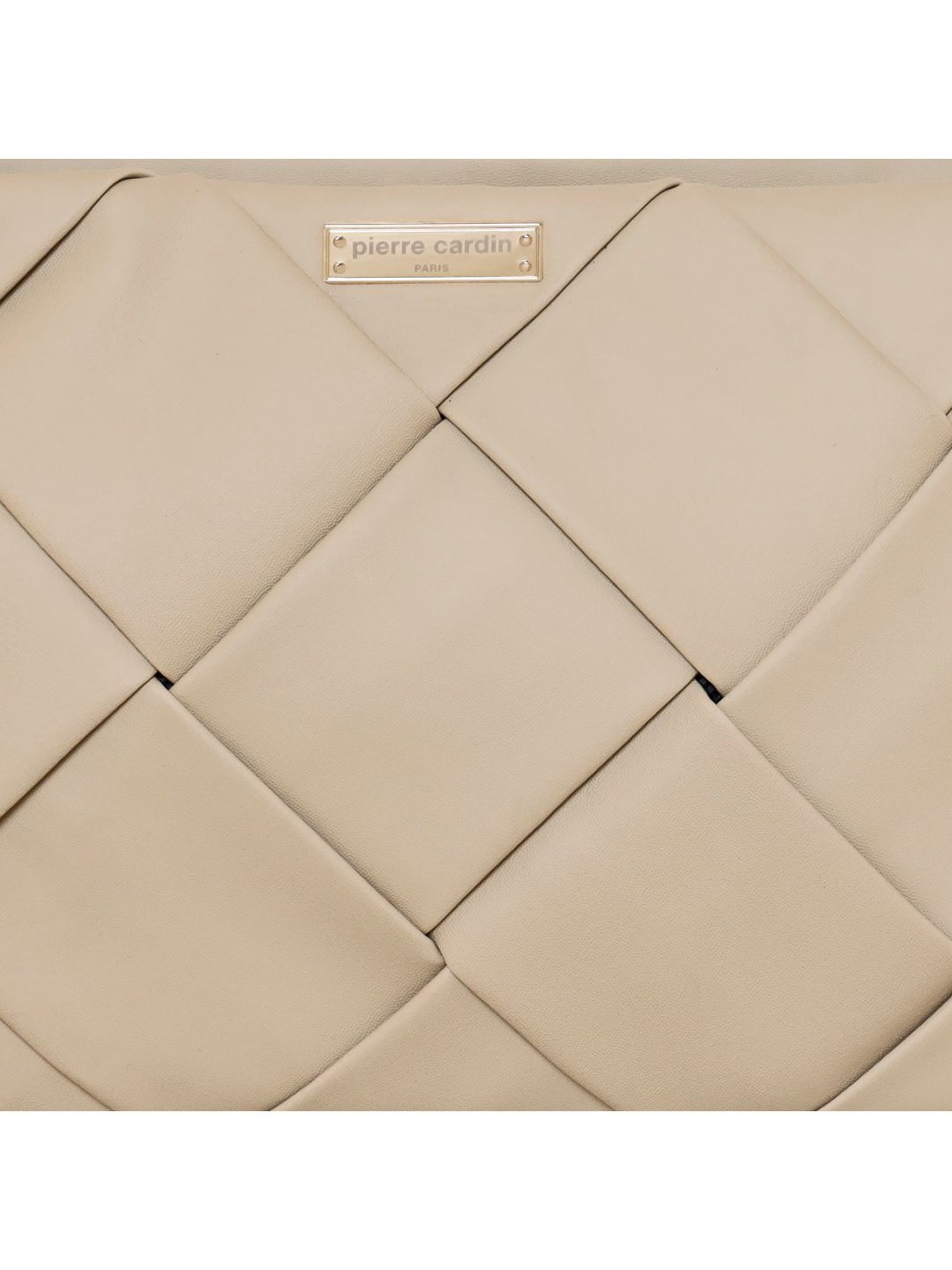 Pierre Cardin Off White Textured Tote Handbag