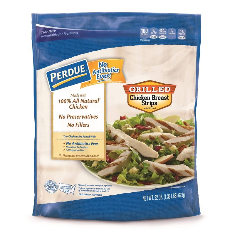 Perdue Fully Cooked No Antibiotics Ever Grilled Chicken Breast Strips - Frozen - 22oz