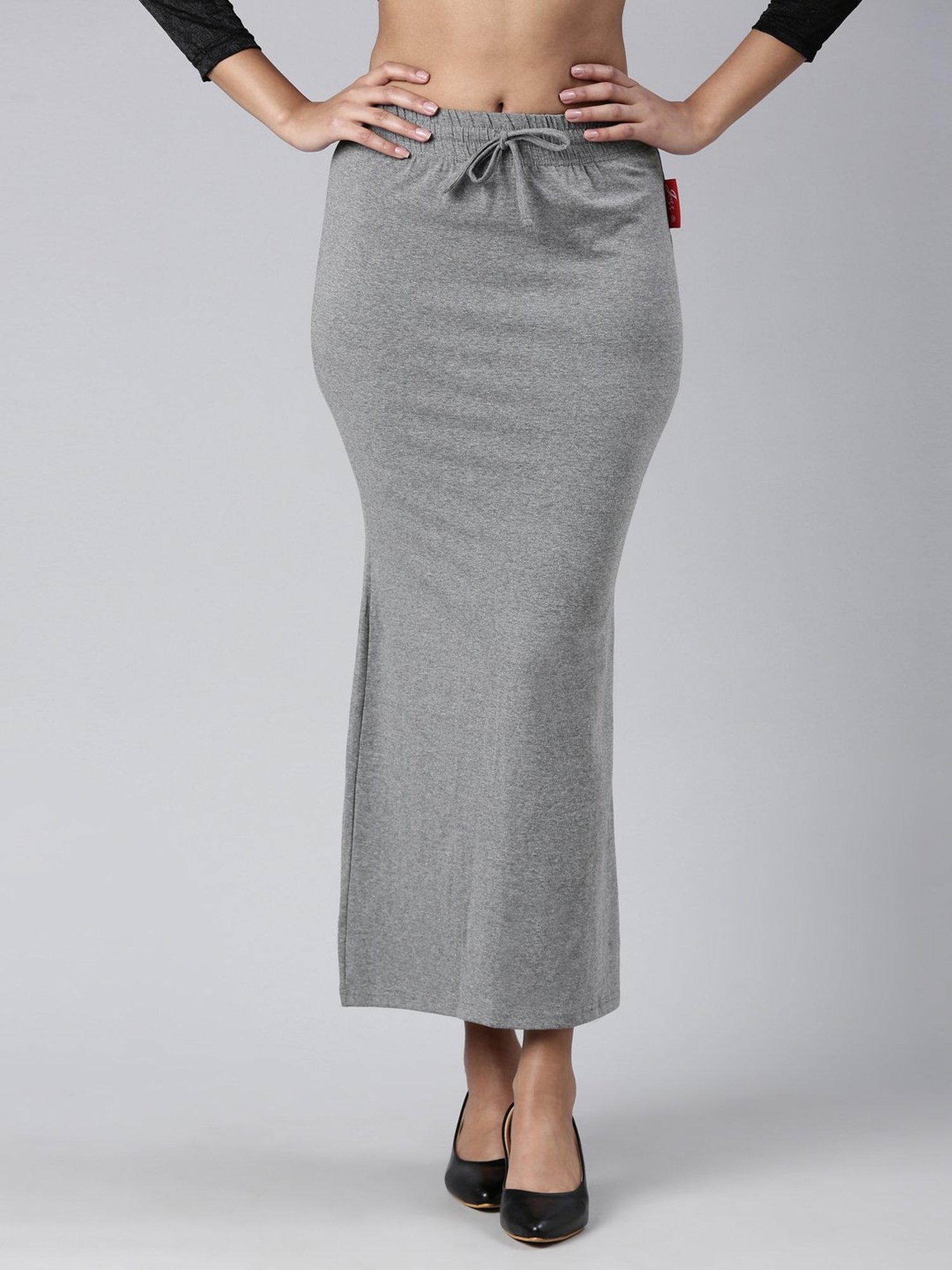 JCSS Grey Cotton Saree Shapewear