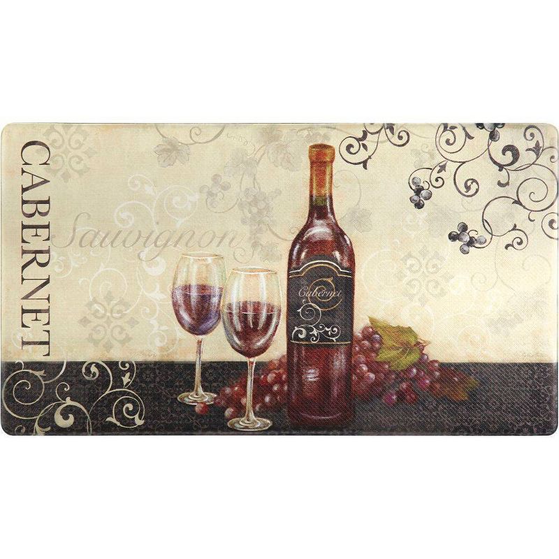 Home Dynamix 19" x 35" Cabernet Kitchen Mat Beige/Black