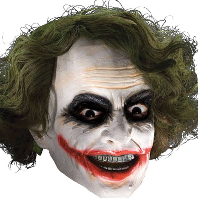 Joker 3/4 Vinyl Mask with Hair - One Size