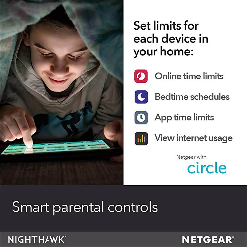 Nighthawk X6S Smart WiFi Router R8000P AC4000 TriBand Wireless Speed up to 4000 Mbps | Up to 3500 sq ft Coverage 55 Devices | 4 x 1G Ethernet and 2 USB Ports