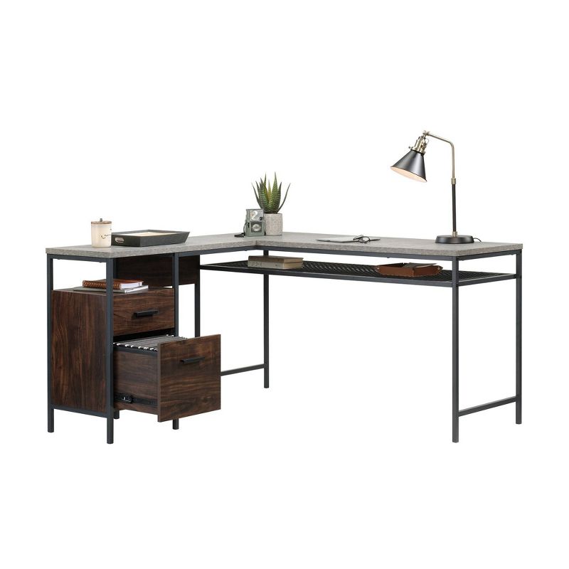 Market Commons L Desk Walnut - Sauder