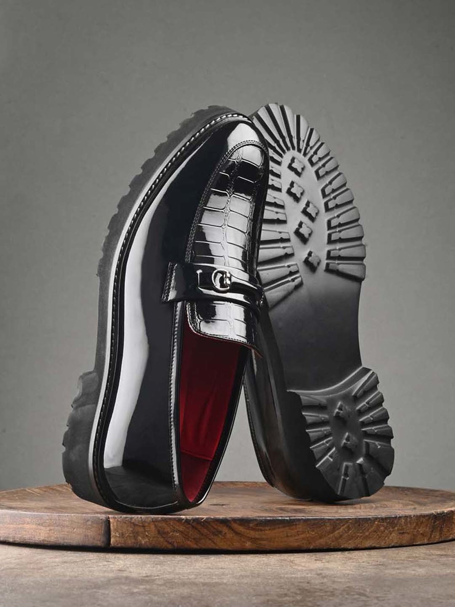 San Frissco Men's Black Formal Loafers