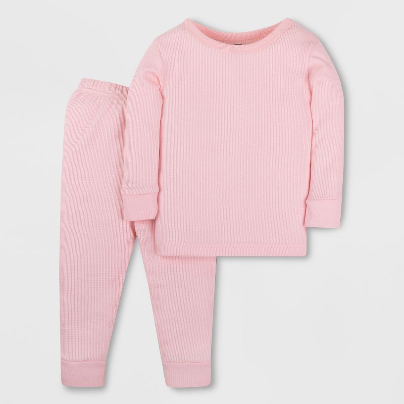 Lamaze Baby Girls' Organic 2pc Thermal Set - Pink 9M